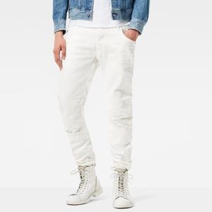 Men’s G-Star Raw Arc 3D MR Slim Jeans in Inza White - Size 36/34